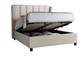 image 1 of 5ft King Size Ottoman,Velvet fabric upholstered,lift up,storage,tall winged bed frame. Gas lift up, Boutique Hotel style, tall headend board, wing back