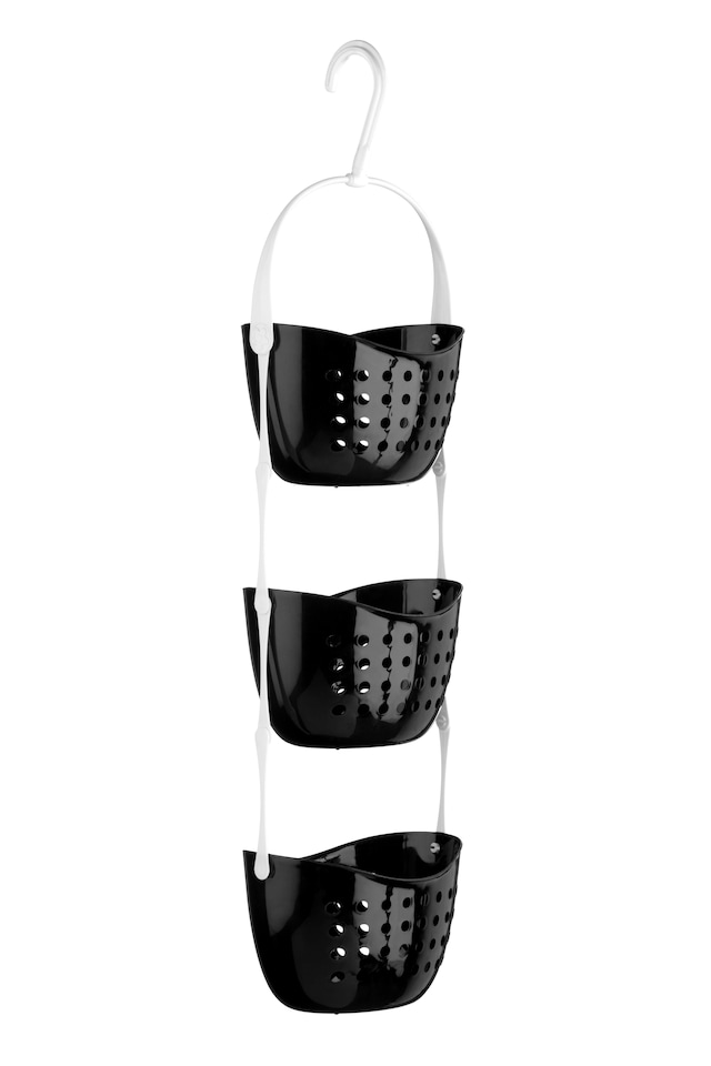 3 Tier Black Shower Caddy | Black