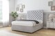 image 3 of Sloomy Mayfair Silver Naples Divan Bed Base 2 Drawers Same Side With 26 Inch Strutted Headboard | Silver | Silver | King | 1