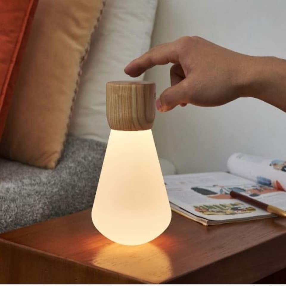 image 1 of Gingko Large Pentagon Desk Bulb Light in Natural Wood N/A | White Ash