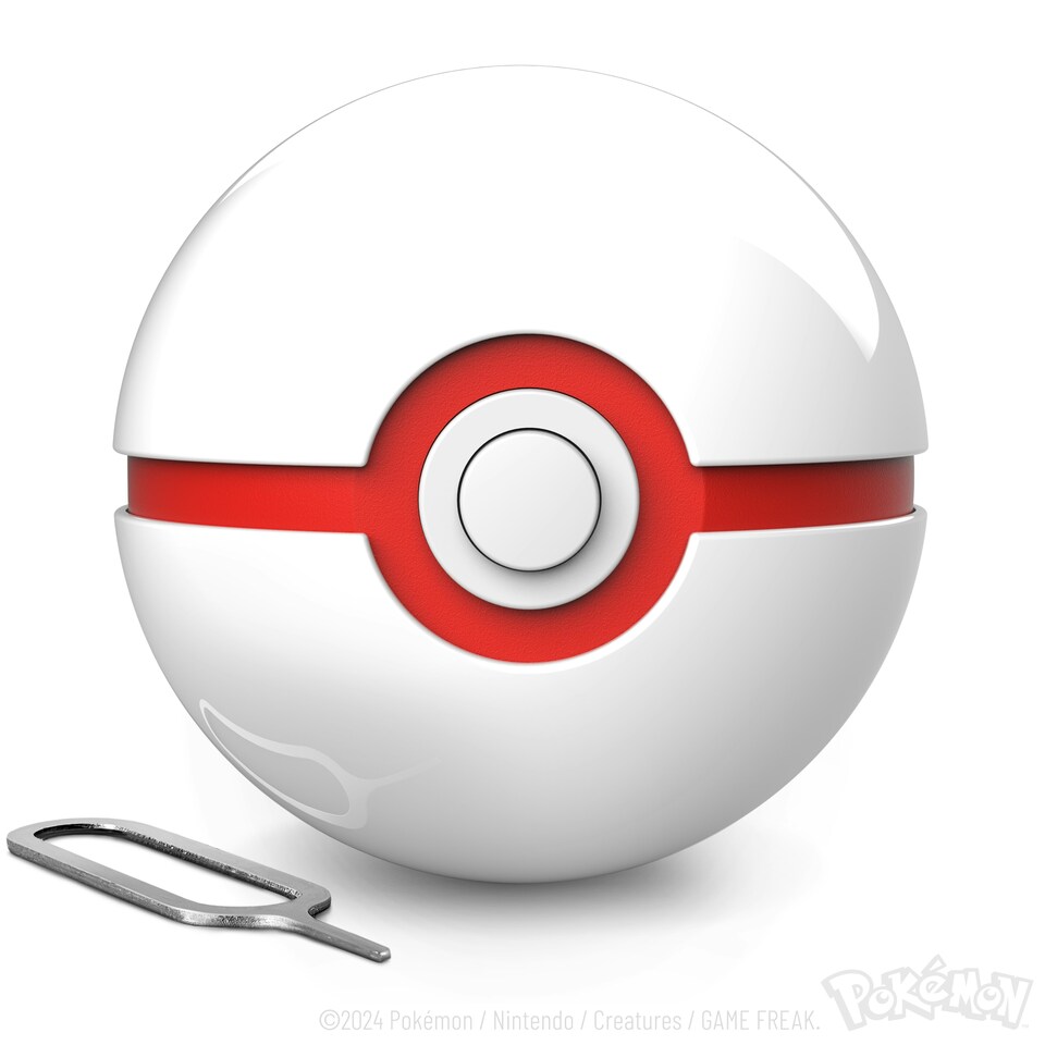 image 1 of Pokémon Die-Cast Mini Premier Ball Replica | White