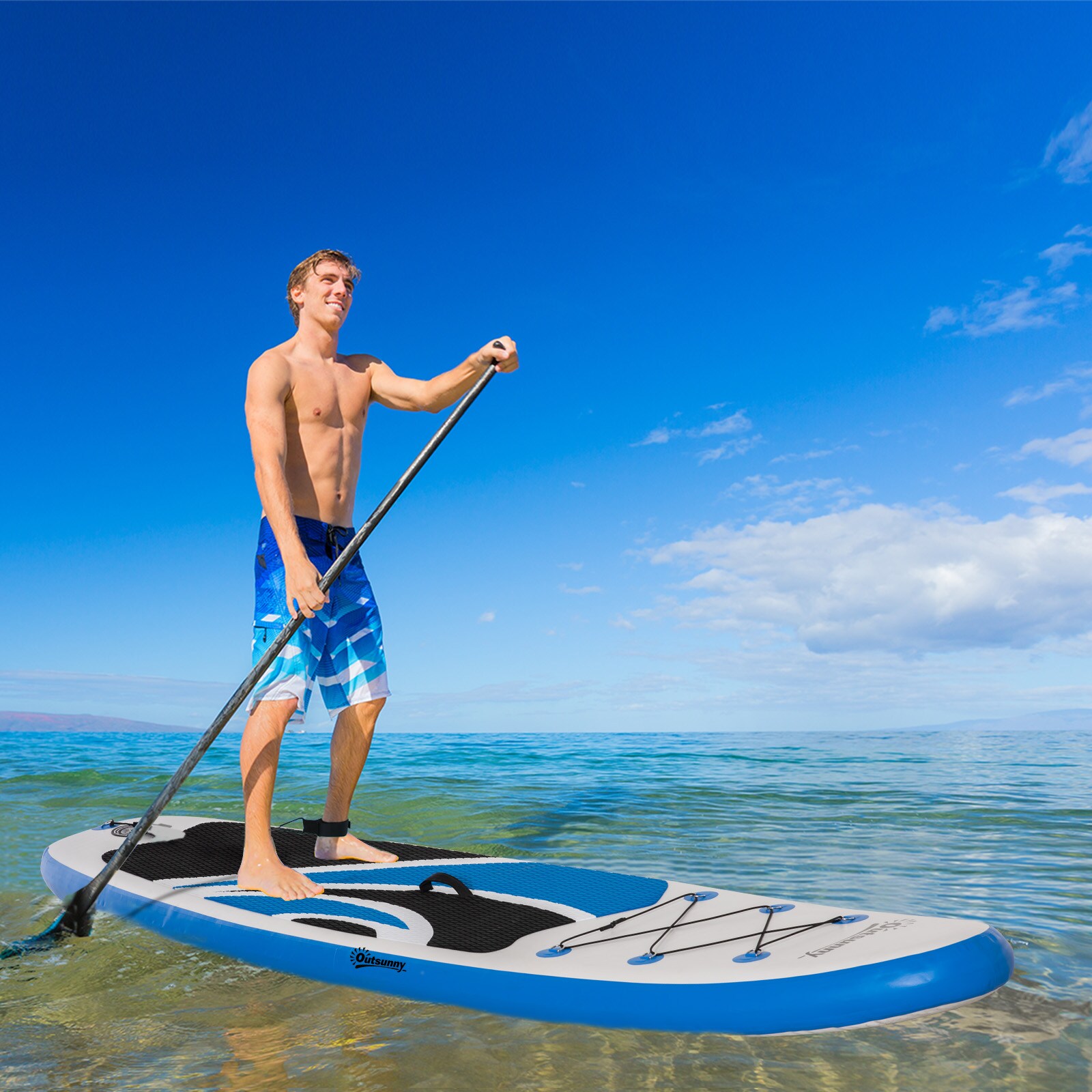 Inflatable Paddle Board 10'6" Inflatable Stand Up Paddle Board With Premium Accessories, Non-Slip EVA Deck, Ultra-Light Paddle Board Pump