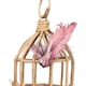 image 2 of Decorative Pink Fantasy Bird With Clip - 15cm
