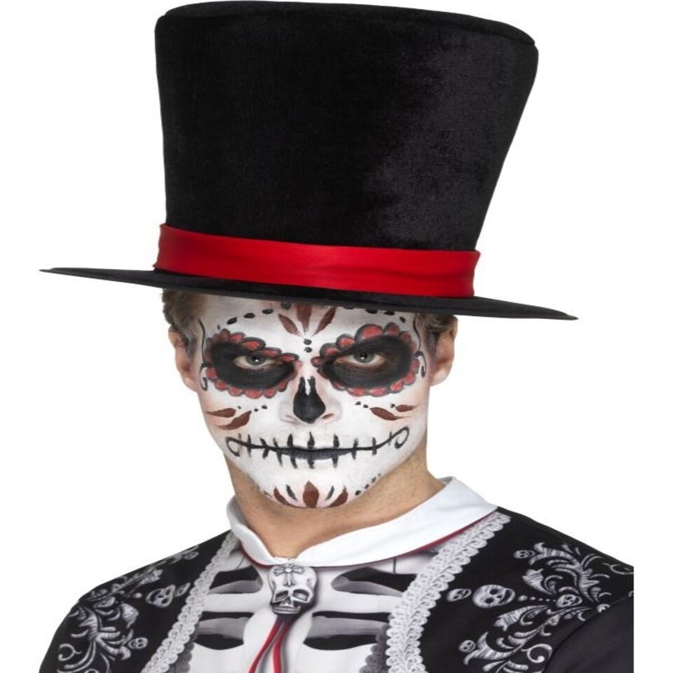 Day of the Dead Top Hat - Black - 48172