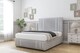 image 2 of Sloomy Kingsley Silver Naples Divan Bed With Mattress 2 Drawers Right Side With 26" Strutted Headboard & 12" Matching Footboard 4'6 Double | Silver | Silver | Double | 1