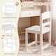 image 5 of COSTWAY Wooden Kids Study Desk and Chair Set