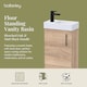 image 2 of Floor Standing Vanity Basin 400mm Bleached Oak & Matt Black Handle | Brown | Bleached Cuneo Oak | 781 x 400 x 222mm