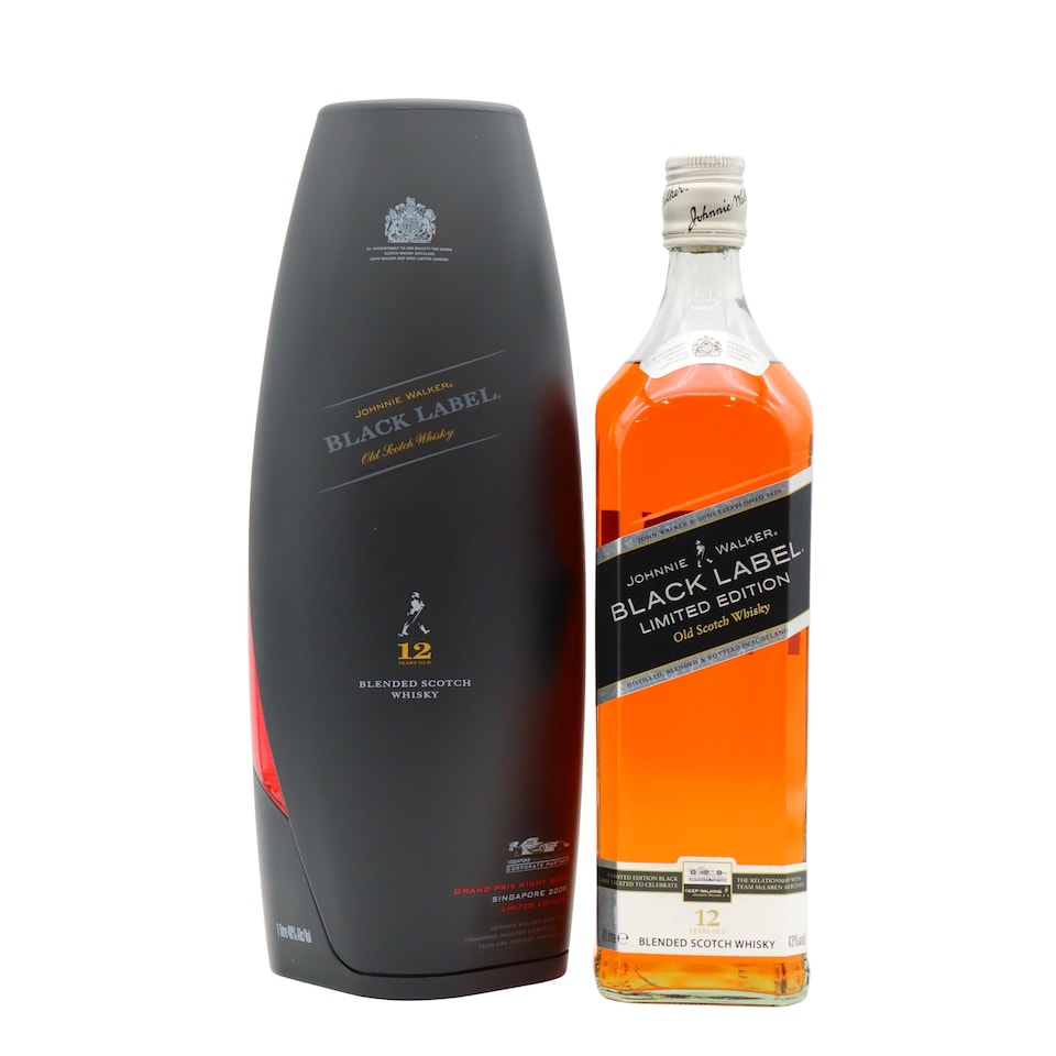 Johnnie Walker - Black Label - McLaren Mercedes F1 Team Singapore 2008 Grand Prix Edition 12 year old Whisky (1 Litre)