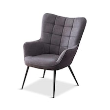 Vera Fabric Occasional Living Room Modern Accent Chair (Charcoal)