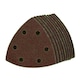 image 1 of 90mm Triangular Sanding Abrasive Discs Pads Hook Loop Backing Mixed Grit 50pk