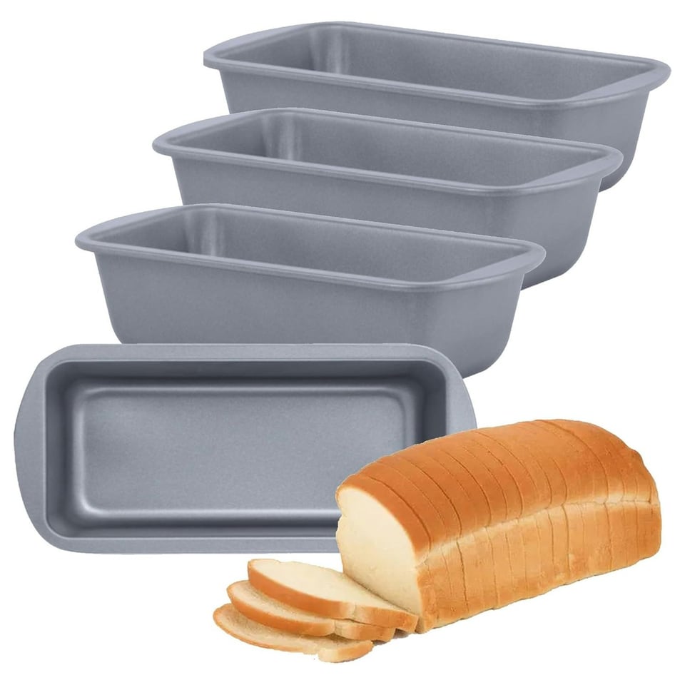 image 1 of 3 x Rectangular 2lb Non-Stick Bread Loaf Tins