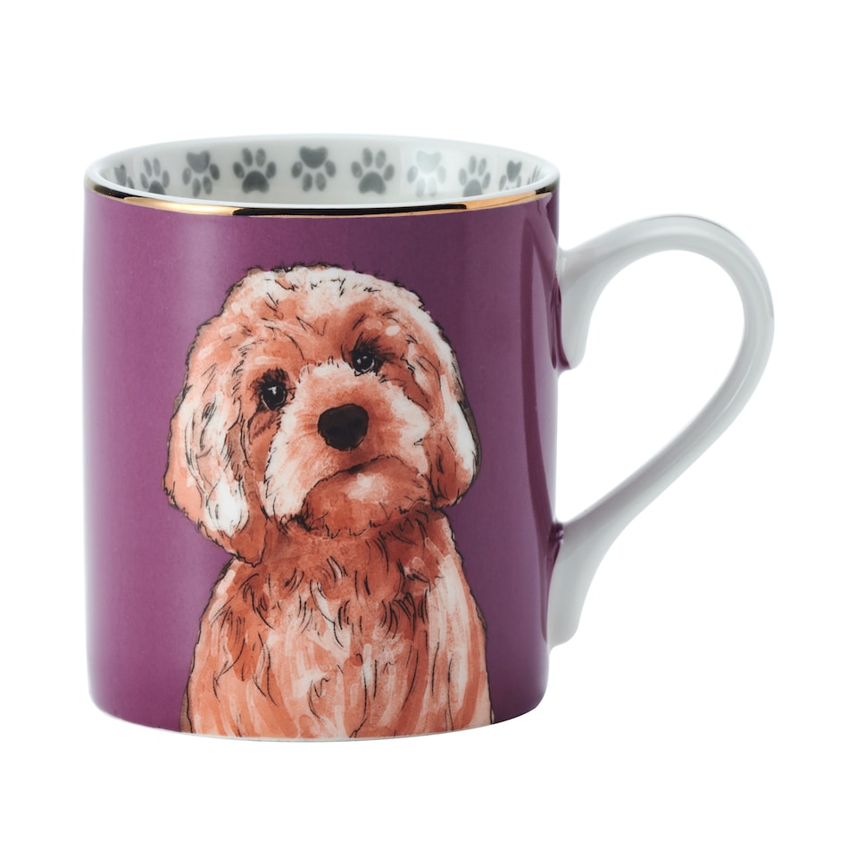 image 1 of Mikasa Cockapoo Straight-Sided Porcelain Mug, 280ml | Purple