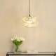 image 3 of ValueLights Hudson Pair of Acrylic Jewel Gold Intertwined Twisted Easy Fit Lamp Shades with LED Bulbs