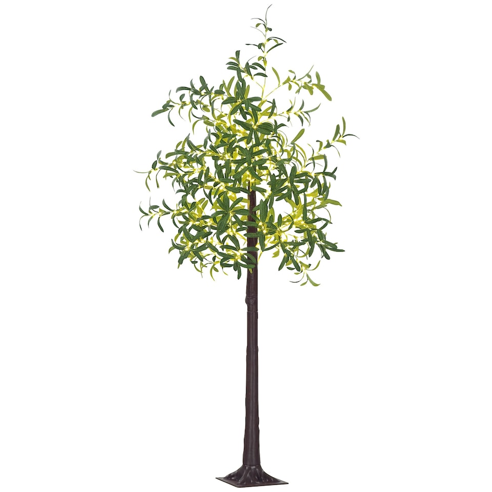 image 1 of HOMCOM 180cm Olive Tree Light w/ 300 Warm White LED Lights Artificial Tree
