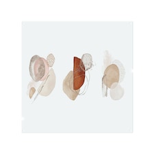 Ivory, beige watercolor Illustration and gold elements Designer Splash Back | White