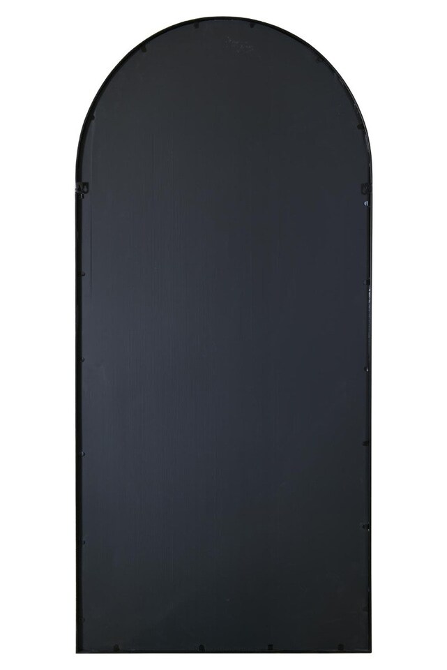 image 1 of The Arcus - Antique Black Framed Arched Window Garden Mirror 71"x33.5" 180x85CM | Black