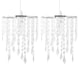 image 1 of First Choice Lighting Set of 2 Chrome & Clear Jewels Light Shades Clear | Chrome