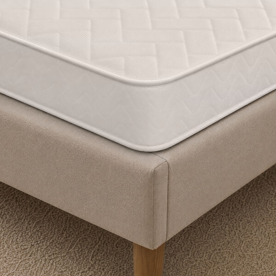 image 1 of 18cm Quilted Brick Hybrid Memory Foam Spring Mattress Soft Feel