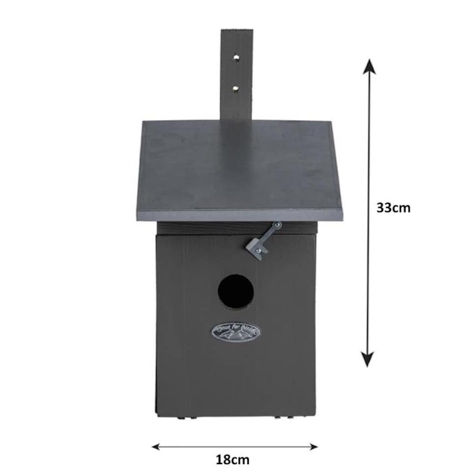 image 1 of Fallen Fruits Great Tit Bird House Grey | Grey
