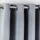 image 1 of Woven Thermal Blackout Eyelet Curtains Grey 168cm x 183cm | Grey | Grey