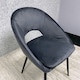 image 5 of Grey Velvet Dining Chairs Set of 4 Modern Metal Legs for Living Room and Office Grey