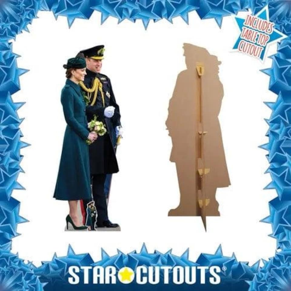 image 1 of Prince William and Kate Middleton Royal Blue Lifesize Cardboard Cutout 190cm