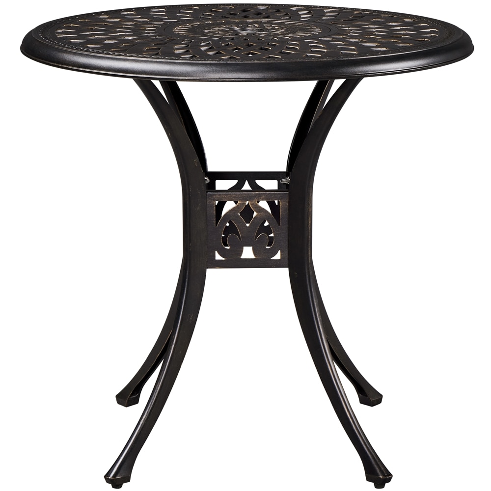 Yaheetech 78 cm Round Cast Aluminum Patio Bistro Table-Brozne | Bronze | Bronze | 78 cm Dia. × 75 cm H | 1