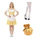 image 1 of Goldilocks Costume - Dress, Tights, Soft Basket & Bear | Multi | L