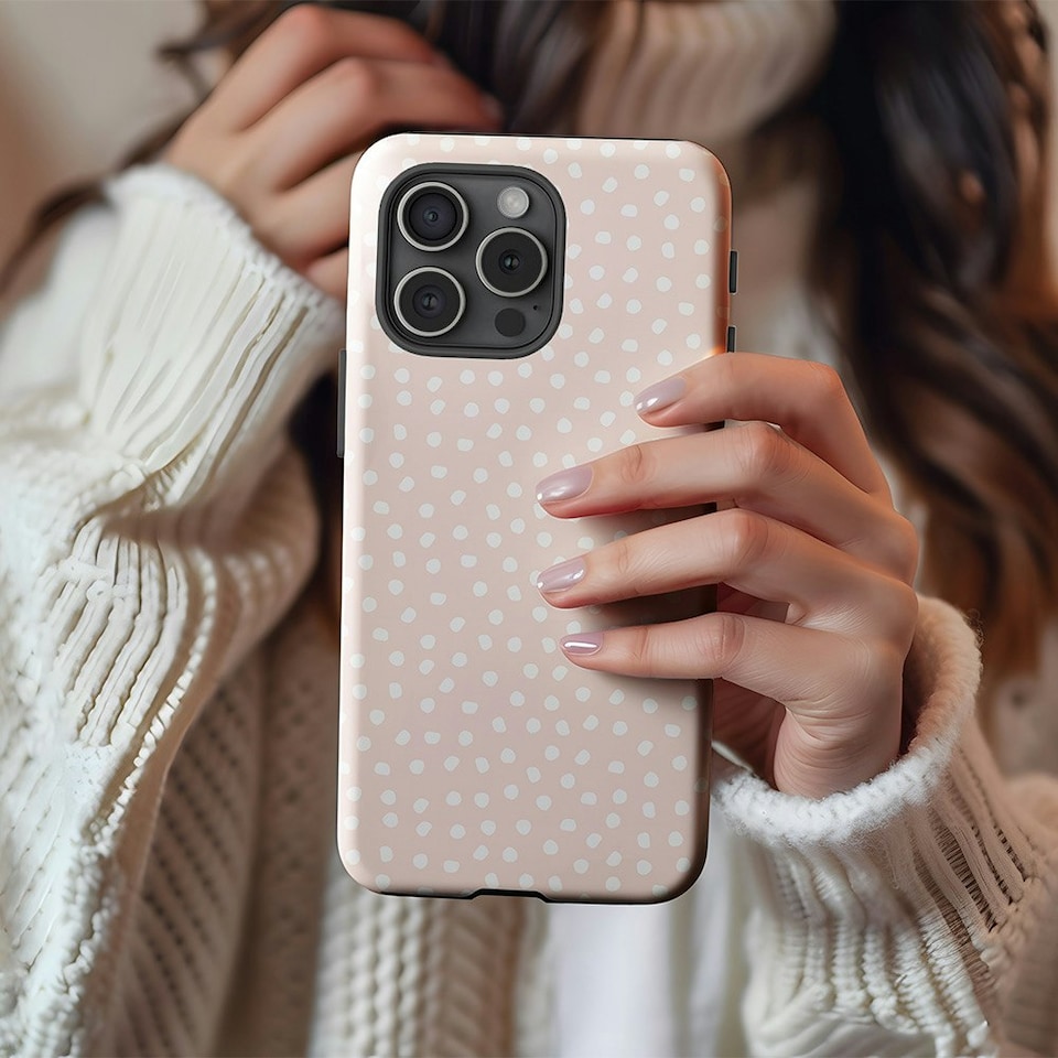 image 1 of White Bits Phone Case | Pink | Galaxy S23
Slim | Galaxy S23
Slim