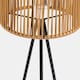 image 8 of OHS Rattan Solar Floor Lamp Cordless Outdoor Garden Light Auto Sensor | Bronze | Natural