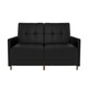 image 2 of Andora sprung sofa bed in faux leather black Black | BLACK FAUX LEATHER