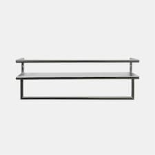 OHS Towel Rail Bathroom Shelf Space Saving Storage Unit Wall Mounted