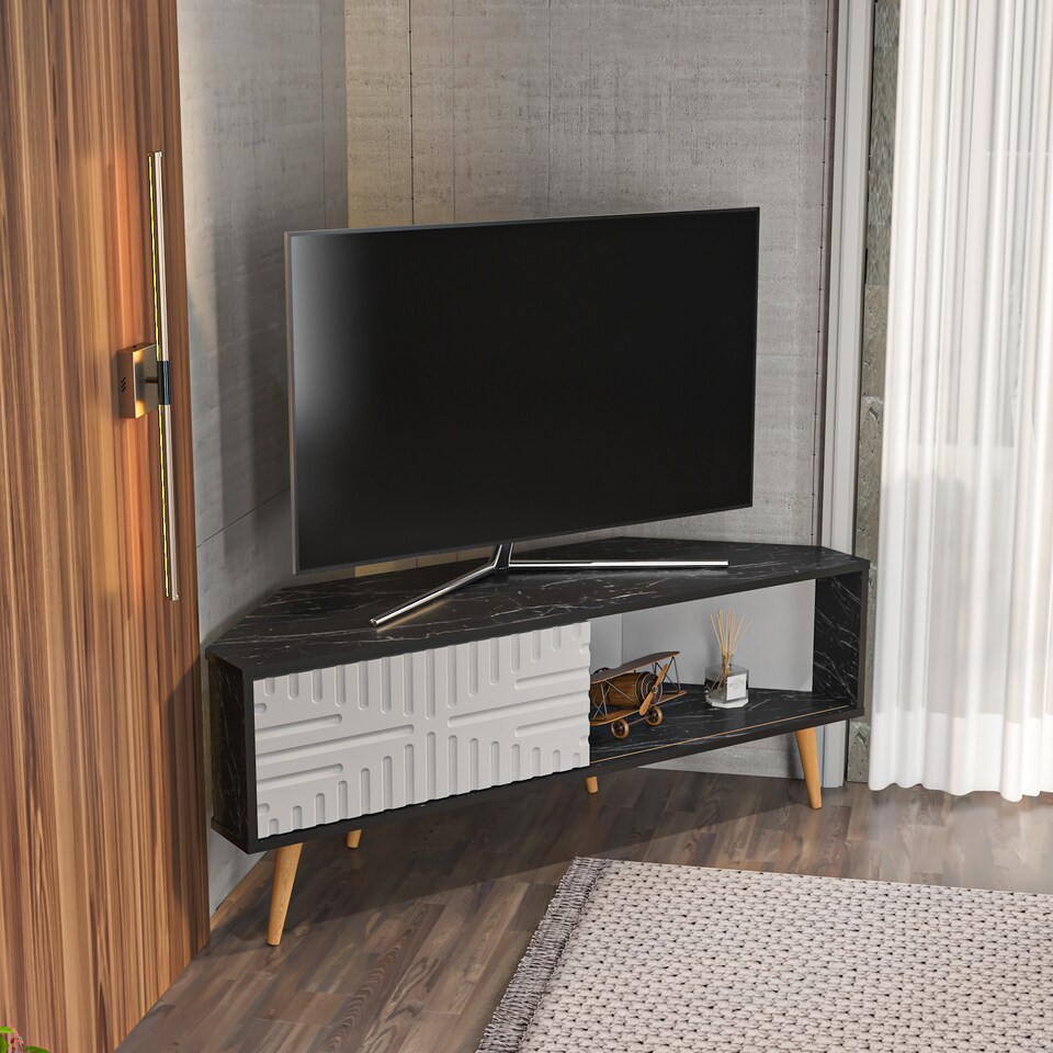 image 1 of Decorotika Modern Mora Corner TV Unit for TVs up to 63 inches
