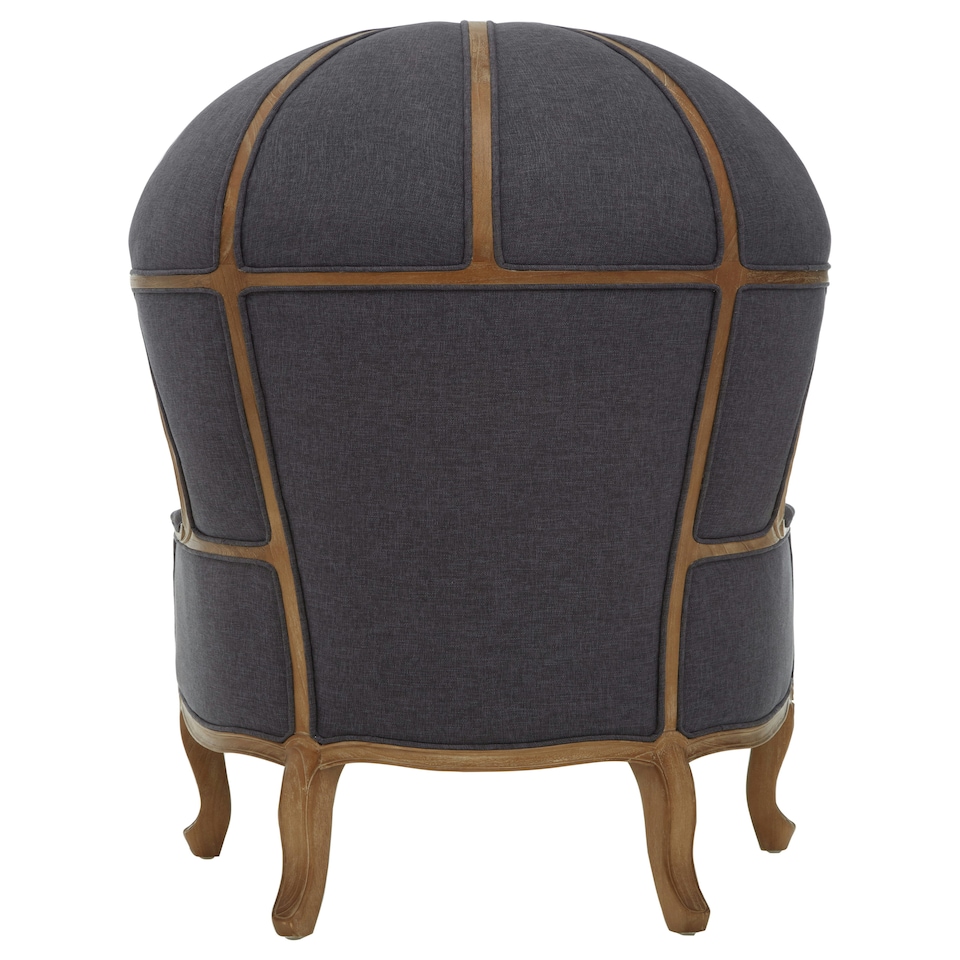 image 1 of Interiors by Premier Cabra Graphite Dome Chair Grey