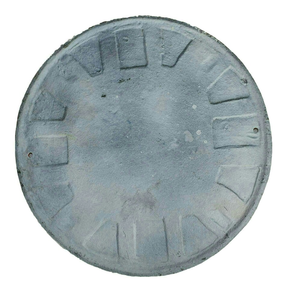 image 1 of BP MotorSpirit Fuel Round Cast Iron Sign Plaque Wall Garage Petrol Workshop GB