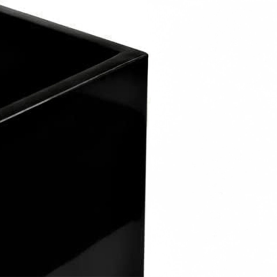 image 1 of Primrose Black Gel Coat Plant Pot Tall Flared Square Fibreglass 60cm x 34cm