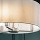 image 3 of Daley 3 Light Multi Arm Ceiling Pendant Matt Nickel, Cylindrical Vintage White Silk Effect Shade, E14