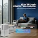 image 8 of HOMCOM 10L/Day Portable Quiet Dehumidifier for Home, Electric Air De-Humidifier