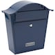 image 1 of Burg-Wachter Classic Wall Mounted Galvanised Steel Lockable Weatherproof Post Box - 36x37x13cm Blue | Midnight Blue