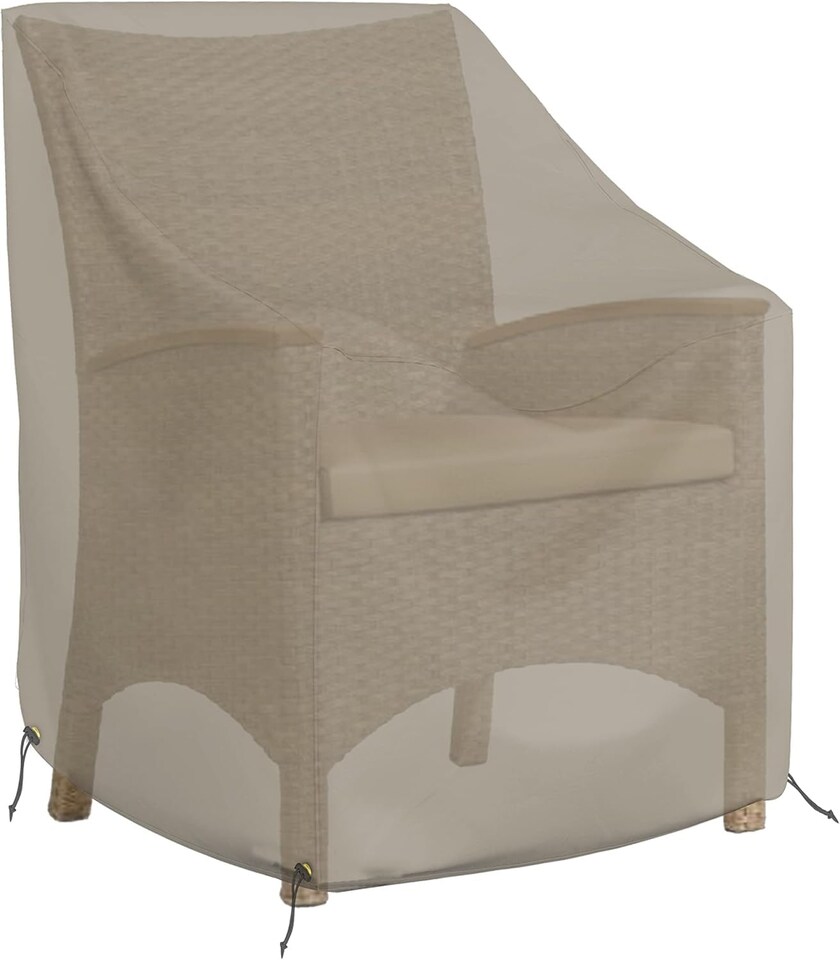 image 1 of Covers&All Outdoor Chair Covers, 12 Oz Waterproof & UV-Resistant Cover Max Fabric, Suitable for Indoors / Outdoors, 36 in L x 37 in W x 36 in H, Beige
