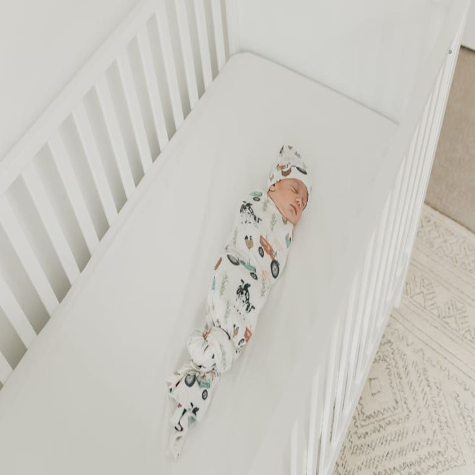 image 1 of Copper Pearl Knitted Swaddle Blanket Jo