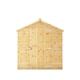 image 3 of 8 x 6 Feet Shiplap Security Apex Shed - Timber - L240.8 x W189.2 x H198.9 cm - Brown Brown