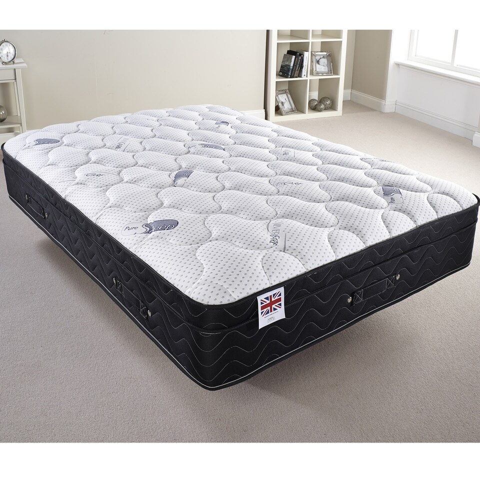 image 1 of Pure Sleep Open Coil Mattress with Memory Foam & Reflex Foam | White | White | Small Double
