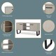 image 2 of Texas Wide Screen 2-Door TV Unit - Antique Waxed Pine Media Cabinet with Industrial Handles | Grey | Grey | 1