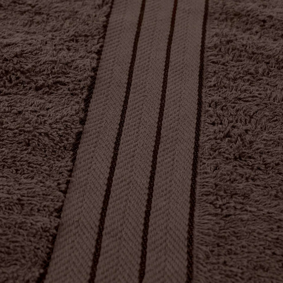 image 1 of OHS 4 x Soft Luxury 100% Cotton 500GSM Bathroom Bath Towels, 70x115cm - Chocolate