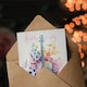 image 3 of Indie Music Acoustic Guitar Floral Watercolour Birthday Card