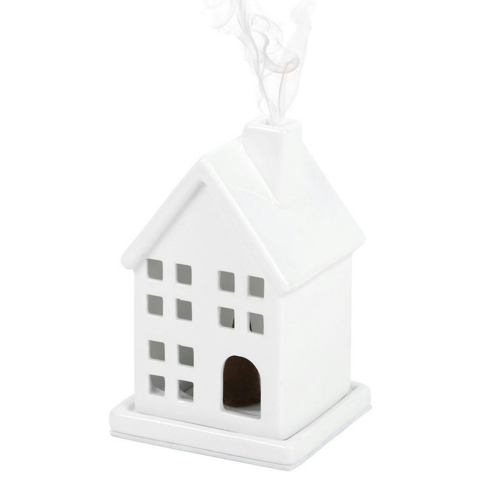 image 1 of Something Different House Incense Cone Holder - White - One Size
