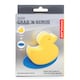 image 1 of Kikkerland Duck Grab 'N Scrub Sponge & Holder Set | Yellow | 1