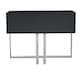 image 3 of Interiors by Premier Grey Hi‑Gloss Finish Console Table, Sleek Glossy Grey Top with Polished Stainless Steel Frame Grey