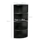 image 7 of HOMCOM 4 Tier Wood Corner Shelf  Unit Freestanding Fan Bookshelf Plants Stand